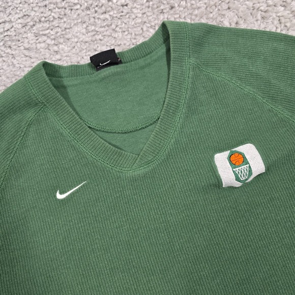 Nike Team Mens Long Sleeve Pullover Top Size XL Green Athletic Warmup Basketball - Picture 3 of 10